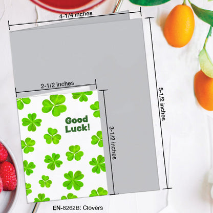 Clovers, Greeting Card (8262B), Enclosure, www.printedcanvas.com