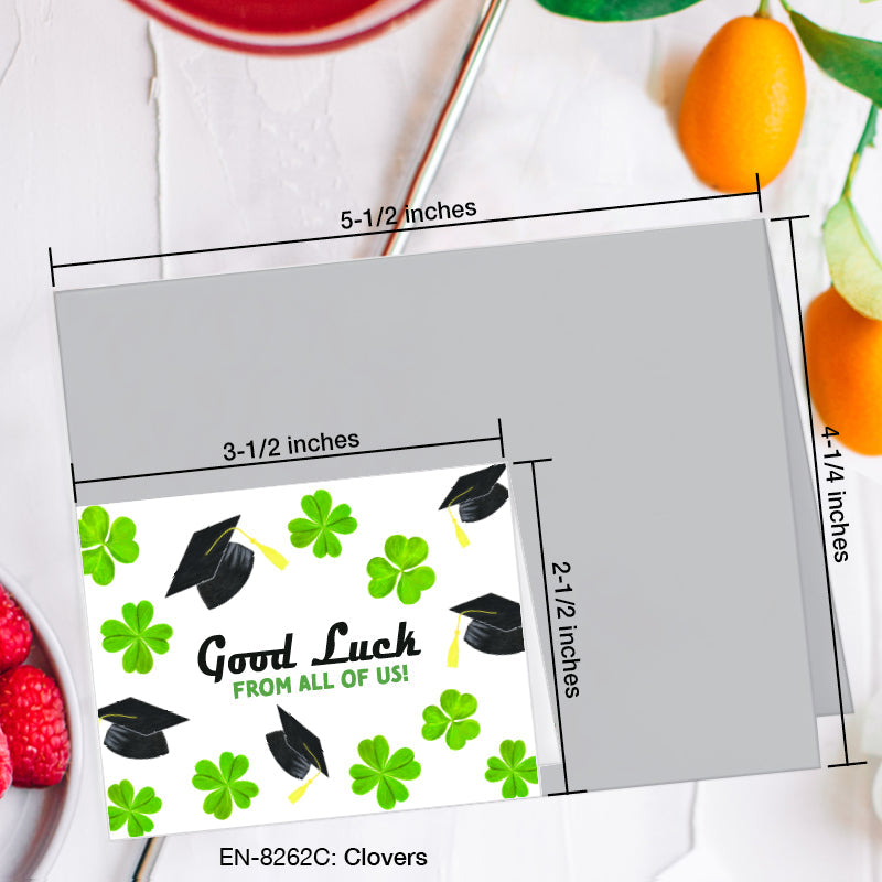 Clovers, Greeting Card (8262C), Enclosure, www.printedcanvas.com