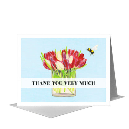 Freshly Cut Tulips, Greeting Card (#8264FA), A2 Card Front, www.printedcanvas.com