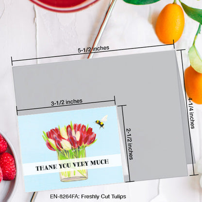 Freshly Cut Tulips, Greeting Card (8264FA), Enclosure Card, www.printedcanvas.com