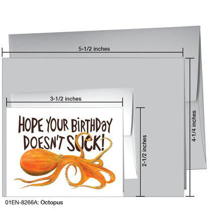 Octopus, Greeting Card (8266A), Enclosure, printedcanvas.com