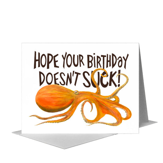 Octopus, Greeting Card (#8266A) A2 Card Front, www.printedcanvas.com