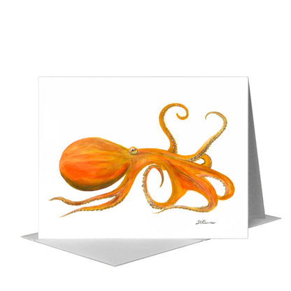 Octopus, Greeting Card (#8266B) A2 Card Front, www.printedcanvas.com