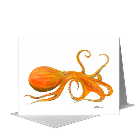 Octopus, Greeting Card (#8266B) A2 Card Front, www.printedcanvas.com
