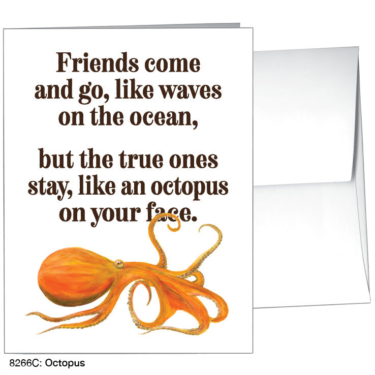 Octopus, Greeting Card (8266C), A2 Card Front, www.printedcanvas.com
