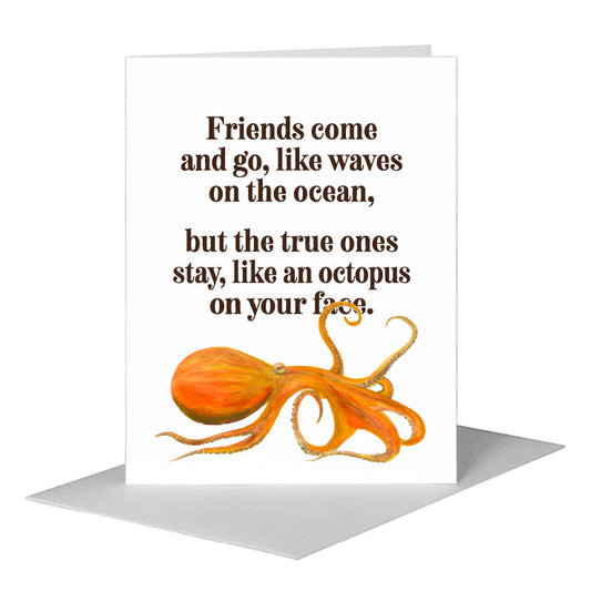 Octopus, Greeting Card (#8266C) A2 Card Front, www.printedcanvas.com