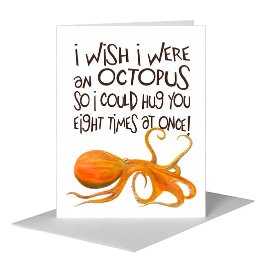 Octopus, Greeting Card (#8266E) A2 Card Front, www.printedcanvas.com