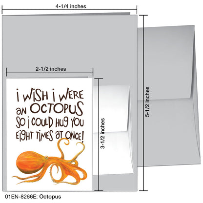 Octopus, Greeting Card (8266E), Enclosure, printedcanvas.com