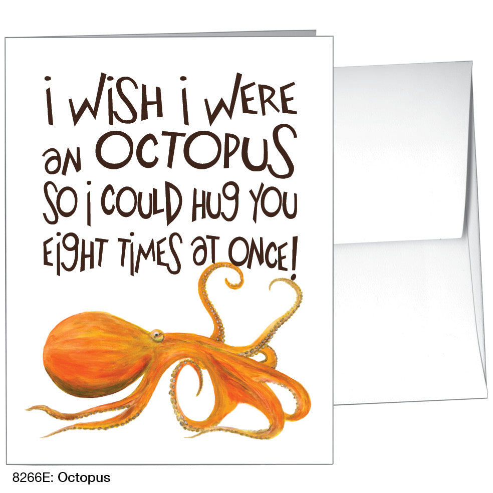 Octopus, Greeting Card (8266E), A2, printedcanvas.com