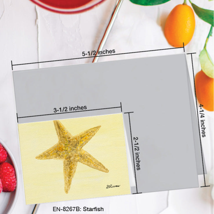 Starfish, Greeting Card (8267B), Enclosure Card, www.printedcanvas.com