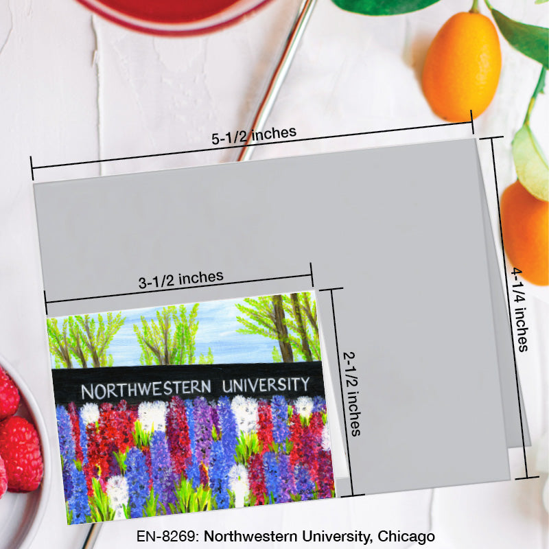 Northwestern University, Chicago, Greeting Card (8269A), Enclosure Card, www.printedcanvas.com