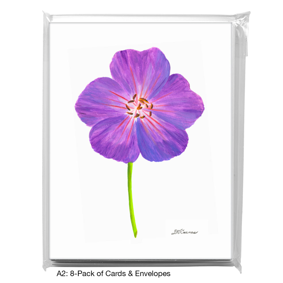 Geranium Rozanne, Greeting Card (8270), A2 8-Pack, printedcanvas.com