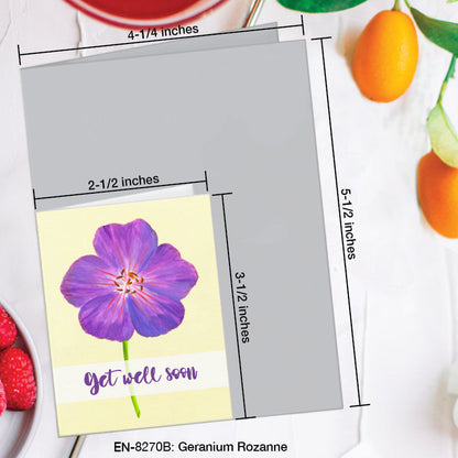 Geranium Rozanne, Greeting Card (8270B), Enclosure, www.printedcanvas.com