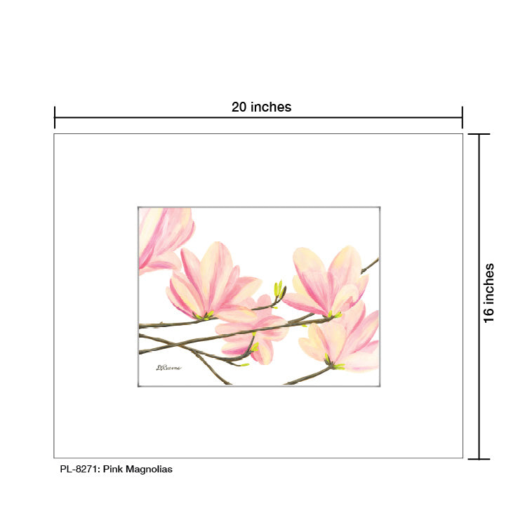 Pink Magnolias, Print (#8271B), Printe Matted, www.printedcanvas.com