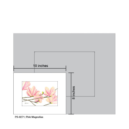 Pink Magnolias, Print (#8271B), Print Matted, www.printedcanvas.com