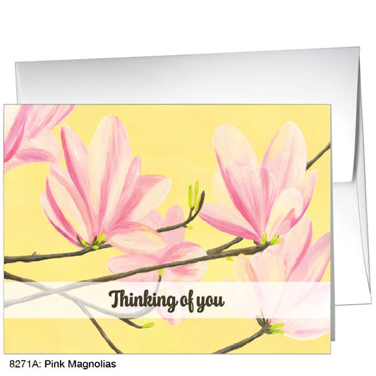 Pink Magnolias, Greeting Card (8721A) - Printed Canvas