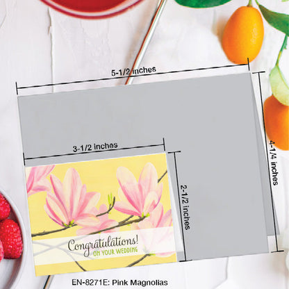 Pink Magnolias, Greeting Card (8271E), Enclosure, www.printedcanvas.com