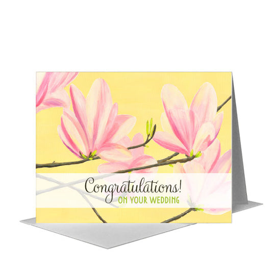 Pink Magnolias, Greeting Card (#8271E) A2 Card Front, www.printedcanvas.com