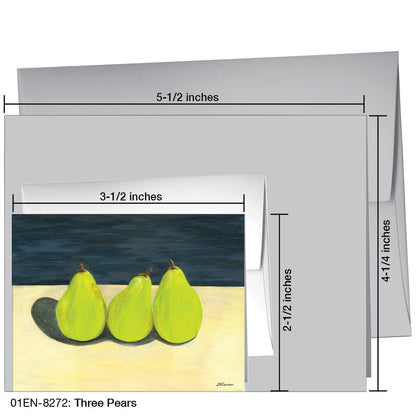 Three Pears, Greeting Card (8272), Enclosure, printedcanvas.com