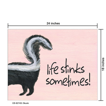 Skunk, Card Board (8274D), 18'x24 PosterBoard at www.printedcanvas.com