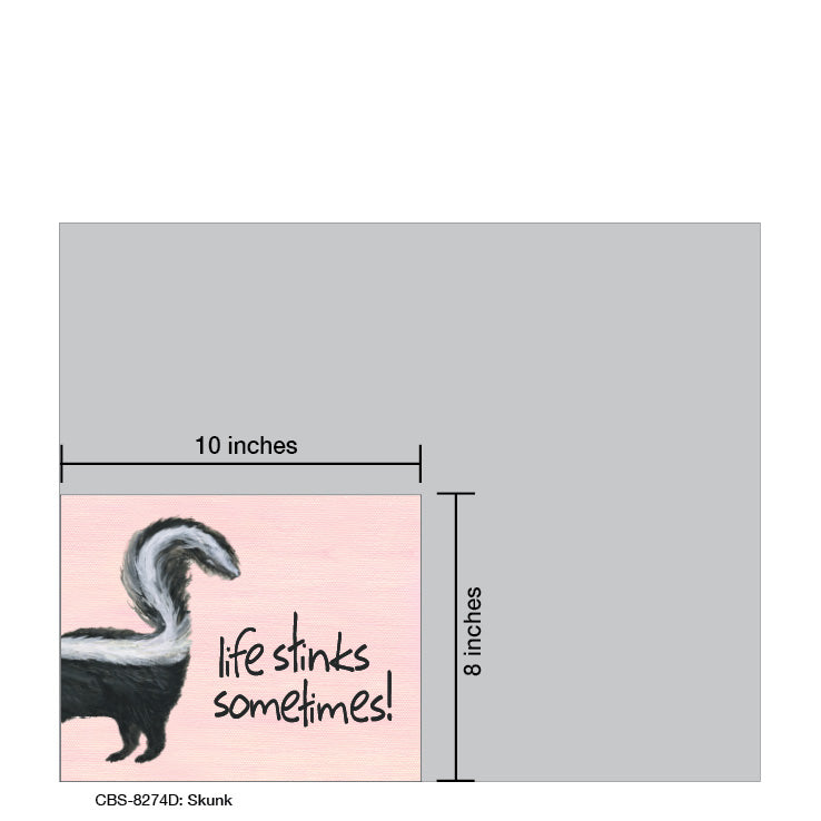 Skunk, Card Board (8274D), 8x10 Poster Board, www.printedcanvas.com