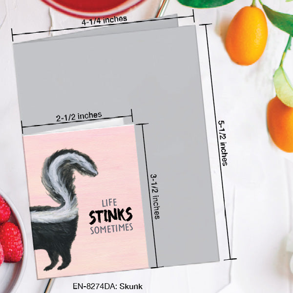 Skunk, Greeting Card (8274DA), Enclosure, www.printedcanvas.com