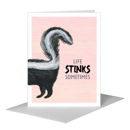 Skunk, Greeting Card (#8274DA), A2 Card Front, www.printedcanvas.com