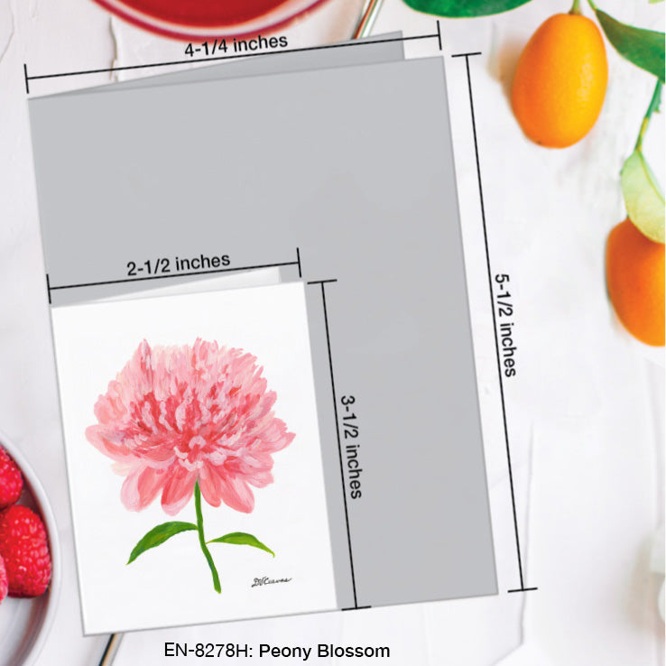 Peony Blossom, Greeting Card (8278H), Enclosure Card, www.printedcanvas.com