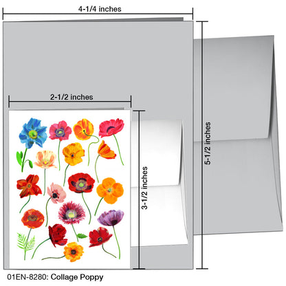 Collage Poppy, Greeting Card (8280), Enclosure, printedcanvas.com
