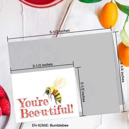 Bumblebee, Greeting Card (8285E), Enclosure, www.printedcanvas.com