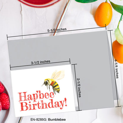 Bumblebee, Greeting Card (8285G), Enclosure, www.printedcanvas.com