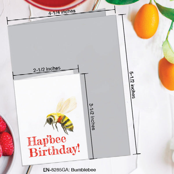 Bumblebee, Greeting Card (8285GA), Enclosure, www.printedcanvas.com