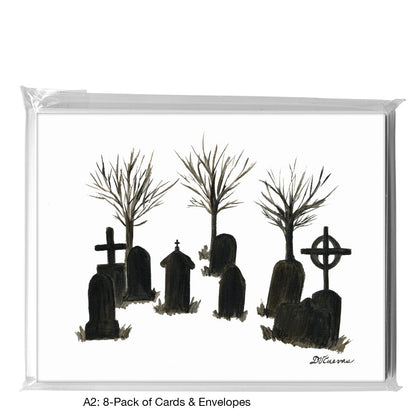 Graveyard, Greeting Card (8286), A2 8-Pack, printedcanvas.com