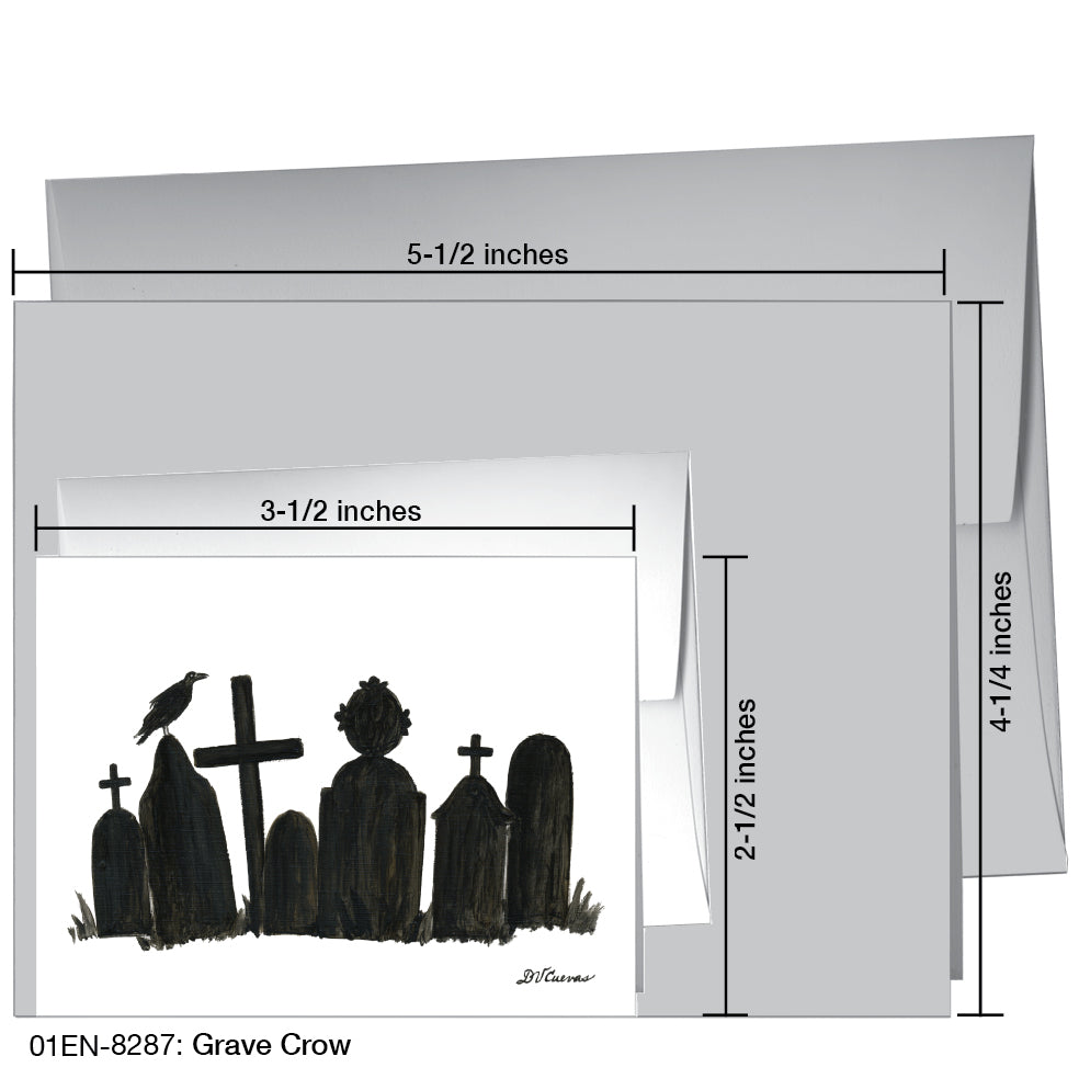 Grave Crow, Greeting Card (8287), Enclosure, printedcanvas.com
