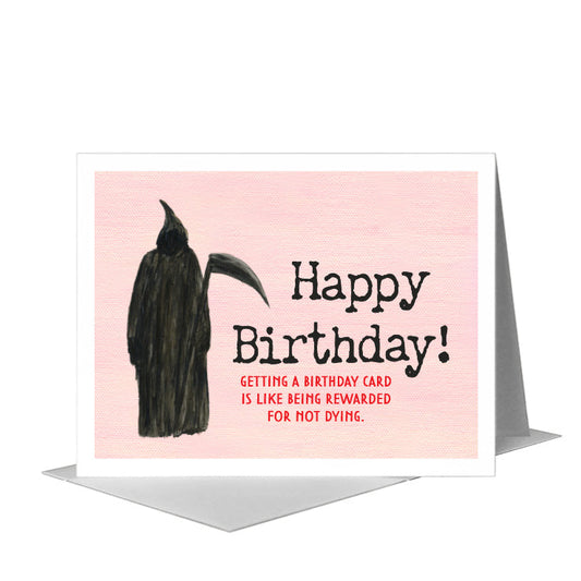 Grim Reaper, Greeting Card (#8288D) A2 Card Front, www.printedcanvas.com