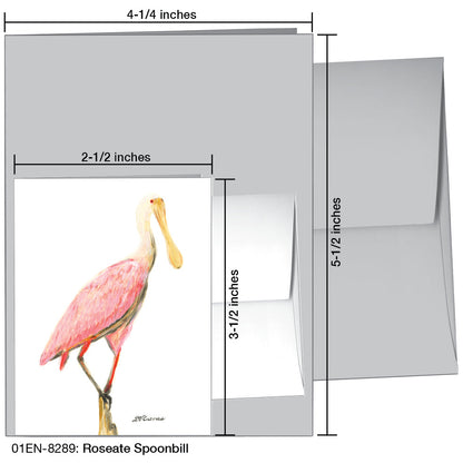 Roseate Spoonbill, Greeting Card (8289), Enclosure, printedcanvas.com