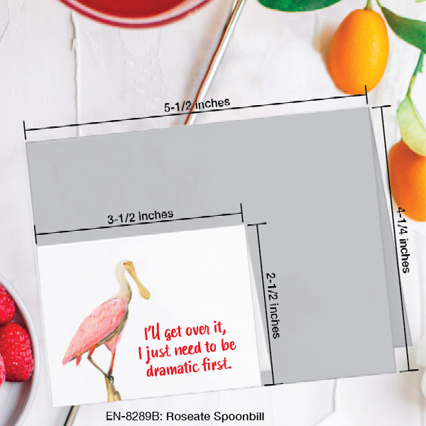 Roseate Spoonbill, Greeting Card (8289B), Enclosure, www.printedcanvas.com