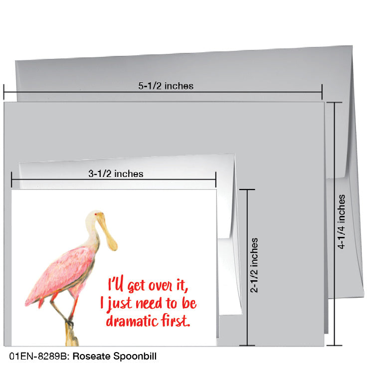 Roseate Spoonbill, Greeting Card (8289B), Enclosure, printedcanvas.com