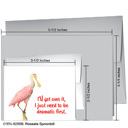 Roseate Spoonbill, Greeting Card (8289B), Enclosure, printedcanvas.com