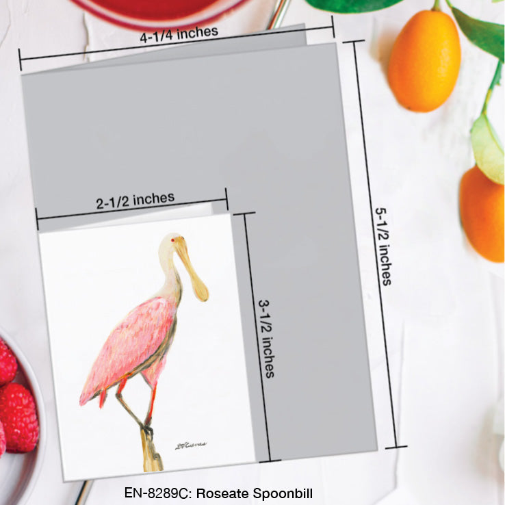 Roseate Spoonbill, Greeting Card (8289C), Enclosure Card, www.printedcanvas.com