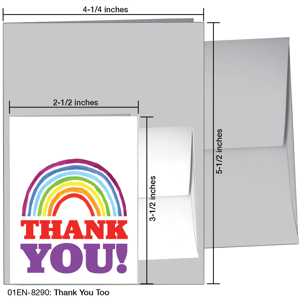 Thank You Too, Greeting Card (8290), Enclosure, printedcanvas.com