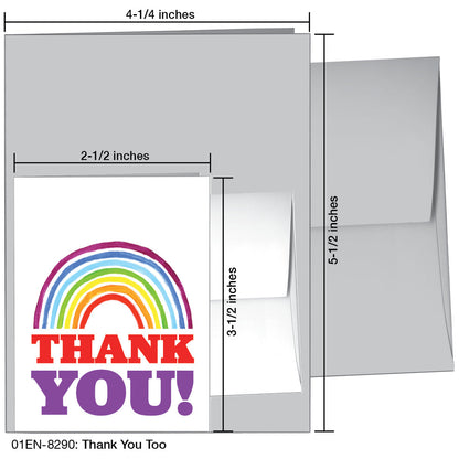 Thank You Too, Greeting Card (8290), Enclosure, printedcanvas.com