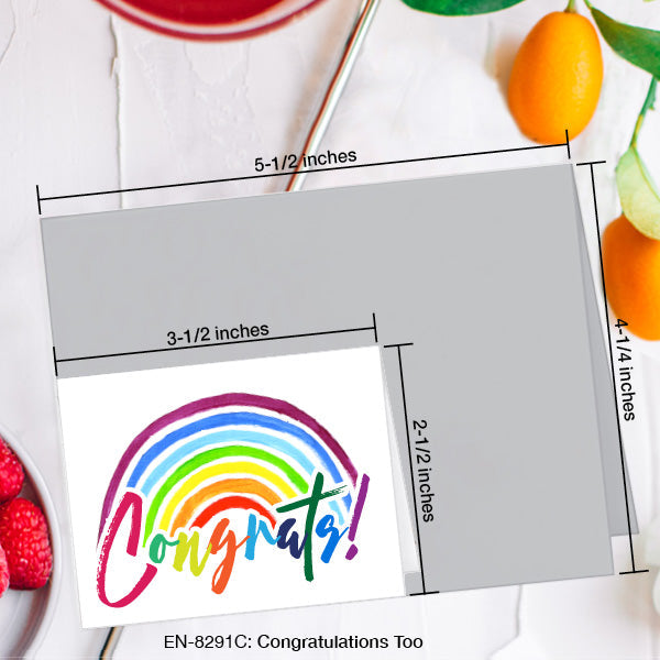 Congratulations Too, Greeting Card (8291C), Enclosure, www.printedcanvas.com