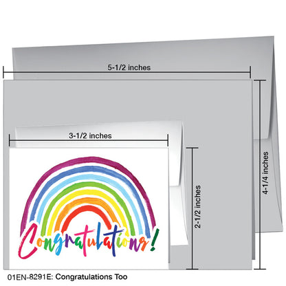 Congratulations Too, Greeting Card (8291E), Enclosure Card, www.printedcanvas.com