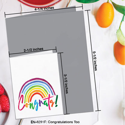 Congratulations Too, Greeting Card (#8291F), Enclosure, www.printedcanvas.com