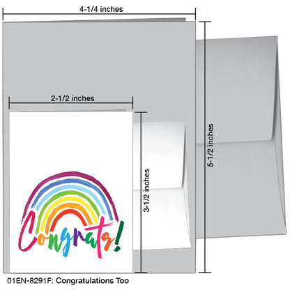Congratulations Too, Greeting Card (#8291F), Enclosure Card, www.printedcanvas.com