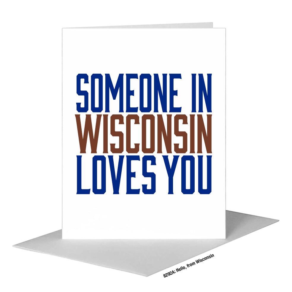 Hello, from Wisconsin, Greeting Card (#8292A)