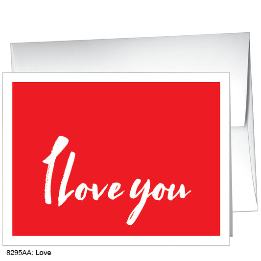 Love, Greeting Card (#8295AA), A2 Card Front, www.printedcanvas.com