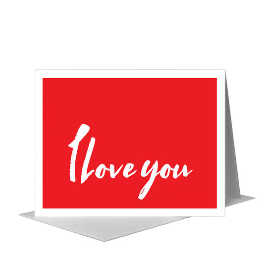 Love, Greeting Card (#8295AA) A2 Card Front, www.printedcanvas.com