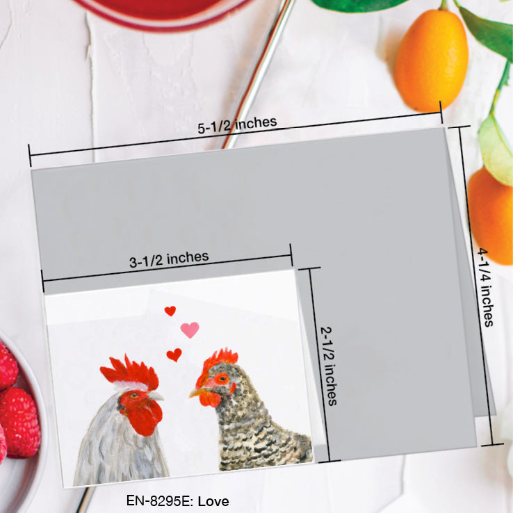 Love, Greeting Card (8295E), Enclosure, www.printedcanvas.com